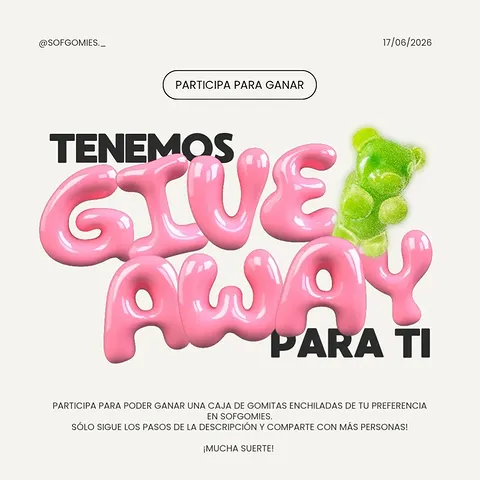 Imagen de ⭐¡GIVEAWAY!⭐

Porque nadie le dice que no a unas gomita