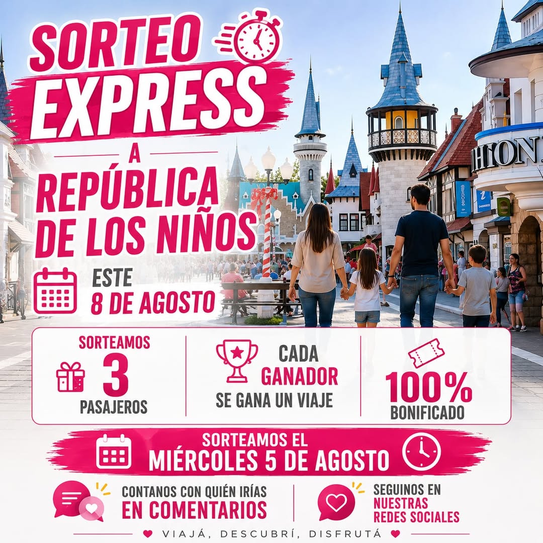 Imagen de 🎉✨ ¡SORTEO EXPRESS! ✨🎉

¿Te imaginás disfrutar 