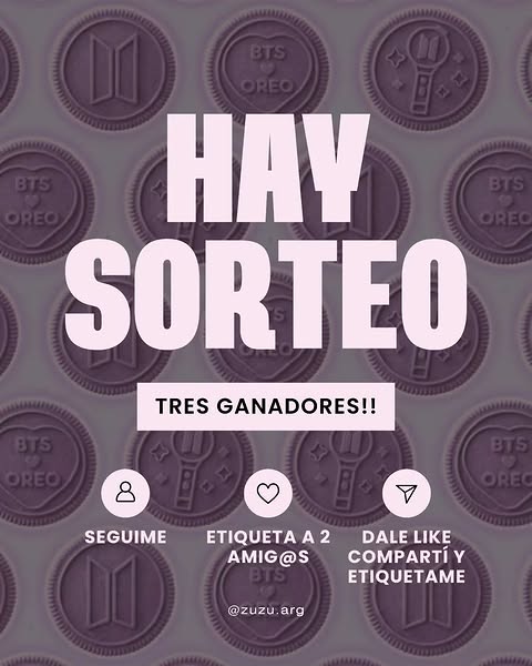 Imagen de 💜🍪 ¡SORTEO OREO X BTS! 🍪💜

¿Te imaginás ganar