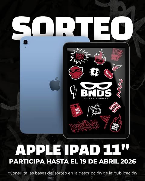 Imagen de 🎁 SORTEO APPLE IPAD 11'' 🎁

✅ SIGUE a @bandidos.sma