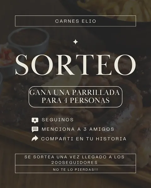 Imagen de CARNES ELIO largó un sorteo imperdible!!!🫣

Comparti est
