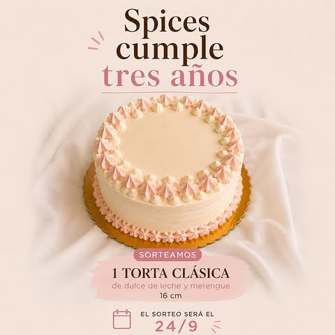 Imagen de 🎂✨ ¡SORTEO ANIVERSARIO! ✨🎂

¡Spices cumple 3 añ