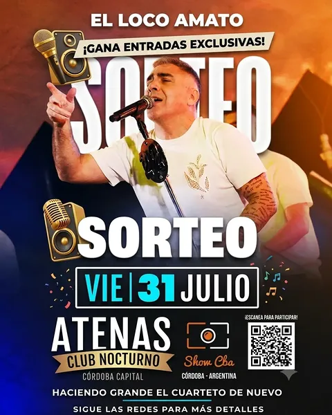 Imagen de 🤩 #SORTEO EL LOCO AMATO ❤️‍🔥
🎟 DOS PASES DOBL
