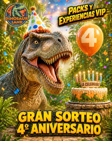 Imagen de 🎉 ¡Dinosaurland cumple 4 años! 🎉

¡Y queremos celeb
