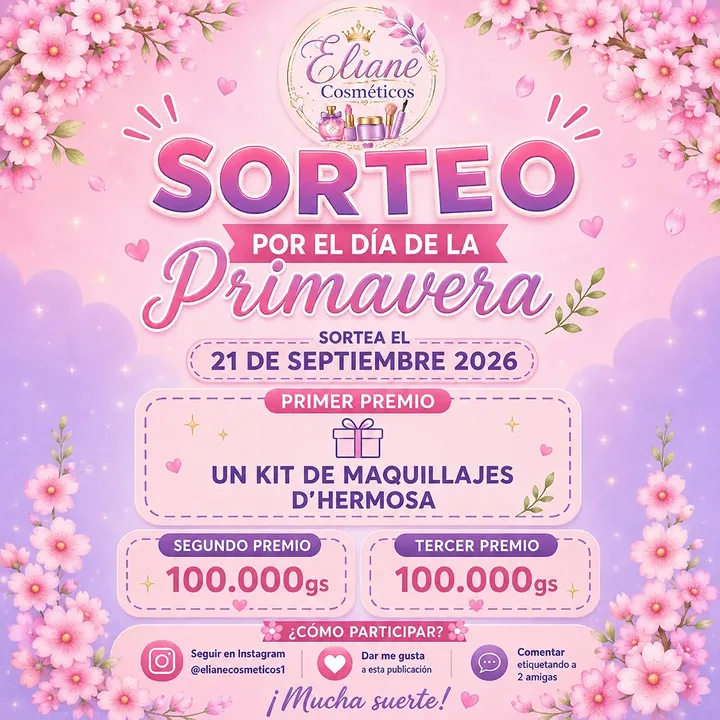 Imagen de 🌸🎉 ¡SORTEO POR EL DÍA DE LA PRIMAVERA! 🎉🌸

¿C