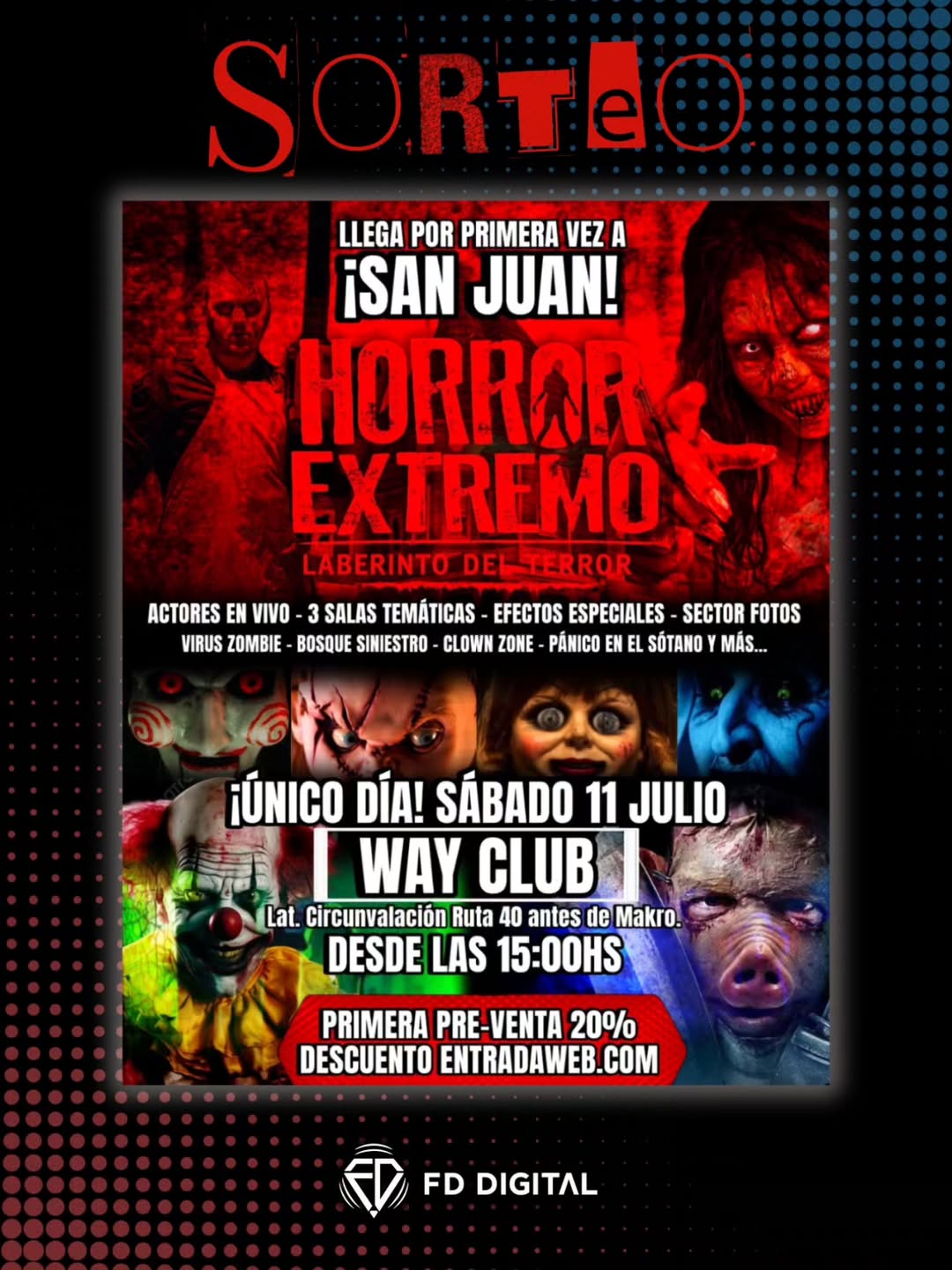 Imagen de 👹 ¡SORTEO HORROR EXTREMO! ☠️

Querés ir al laberint
