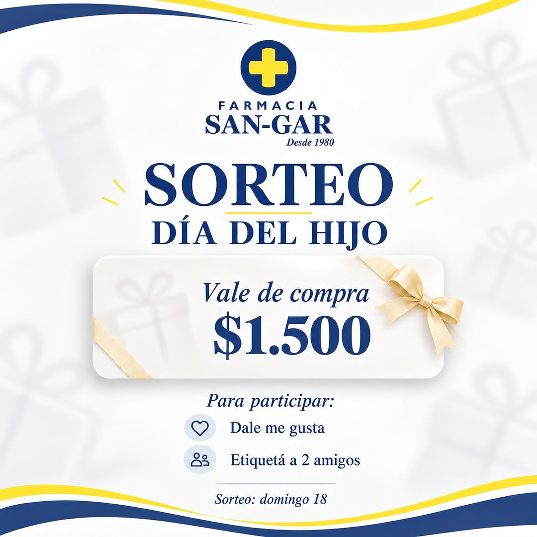 Imagen de 🎁 ¡SORTEO POR EL DÍA DEL HIJO! 💙💛

En Farmacia Sa