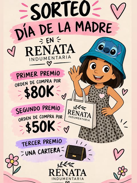 Imagen de 🌸SORTEO ESPECIAL DÍA DE LA MADRE🌸

En RENATA queremos