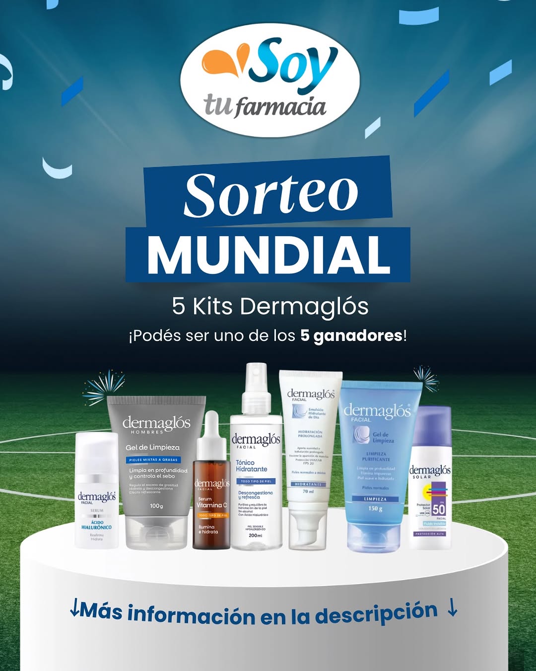Imagen de SORTEO MUNDIAL ⚽️ 5 KITS de @dermaglos 🙌

¿Queres se