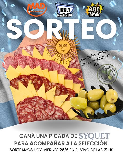 Imagen de A partir de las 21 hs vamos a estar sorteando una picada de 