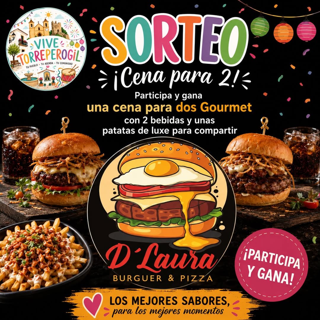 Imagen de 🎉🍔 ¡SORTEO! 🍔🎉

En @eventostorreperogil junto a