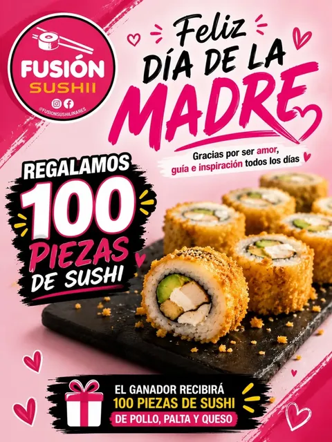 Imagen de 💖🍣 ¡SORTEO DÍA DE LA MADRE! 🍣💖

En Fusion Sush