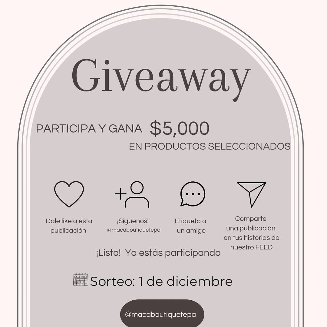 Imagen de $5,000 en productos pueden ser tuyos 💕
Participa en nuest