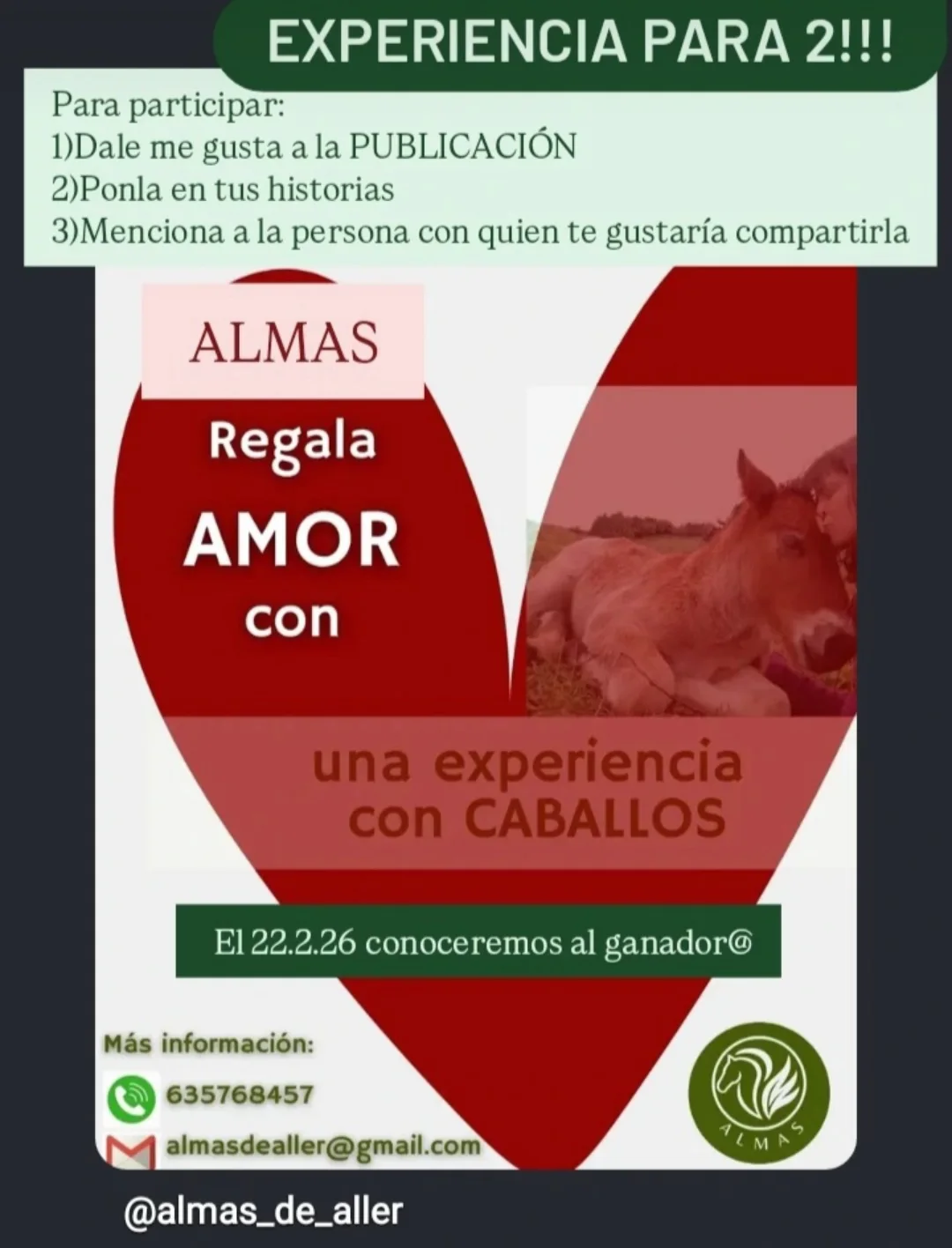 Imagen de ALMAS quiere expandir AMOR con un nuevo SORTEO!!! 

¿Quiere