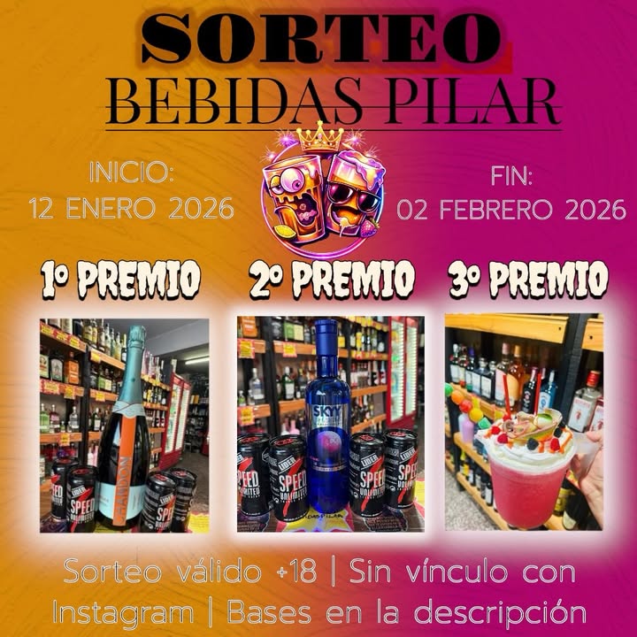 Imagen de PARTICIPÁ Y GANÁ ~ BEBIDAS PILAR 🎉

COMO PARTICIPAR:
	1