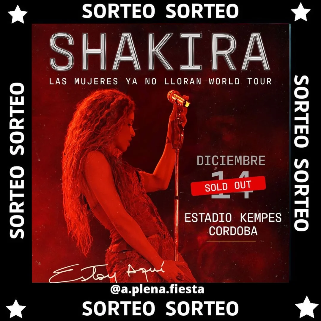 Imagen de SOETEO DEL AÑO ! 
- 
🎫ENTRADAS DOBLES @shakira. 
SORTEA 