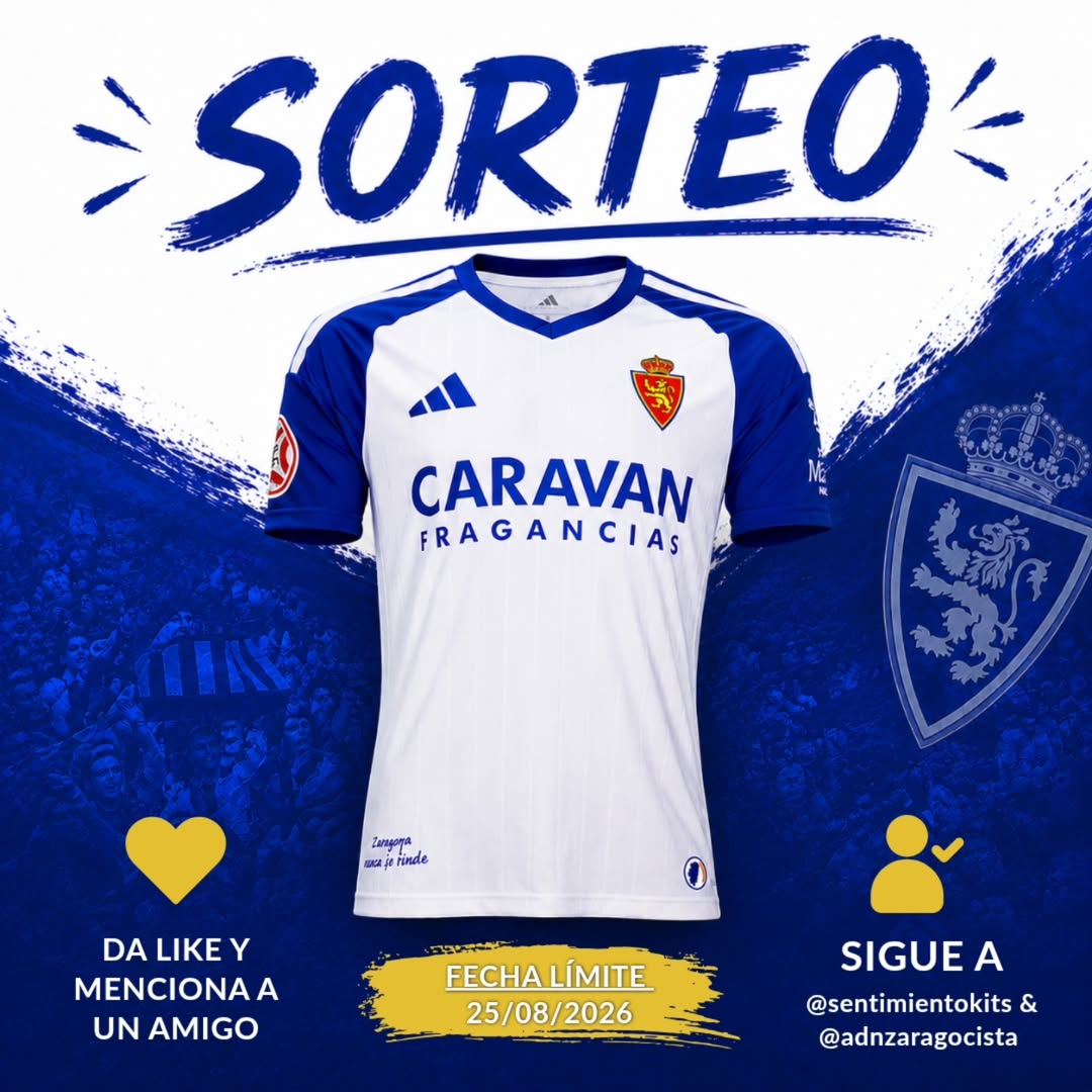 Imagen de SORTEAMOS LA NUEVA CAMISETA DEL REAL ZARAGOZA! 💙

¿Quier
