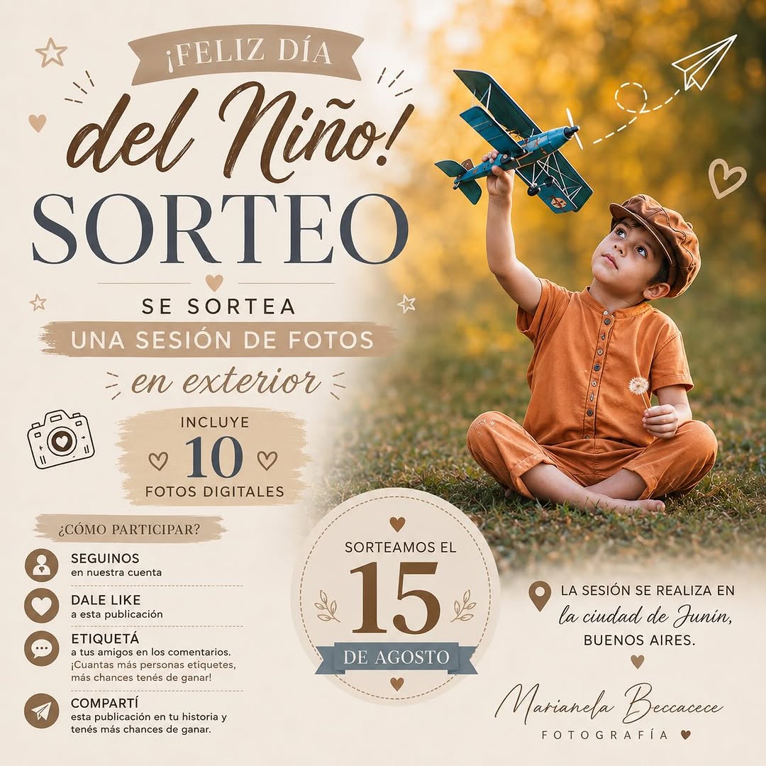 Imagen de 🎉 ¡SORTEO ESPECIAL POR EL DÍA DEL NIÑO! 🎉

📸 Gan