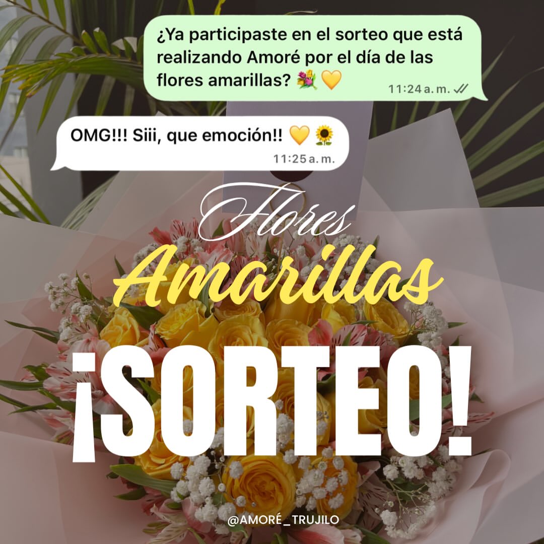 Imagen de 🌻 SORTEO FLORES AMARILLAS | AMORÉ 💛

Se acerca el 21 