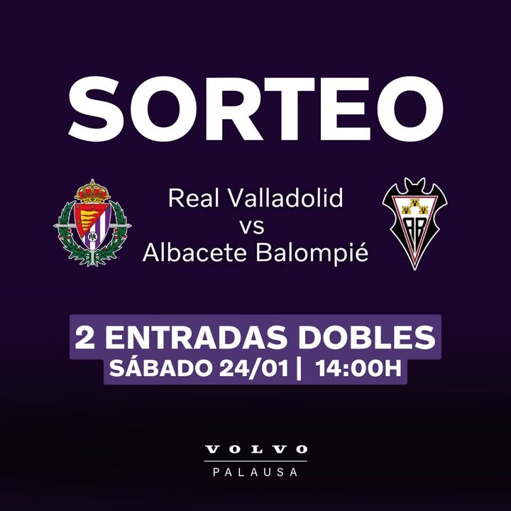 Imagen de Este sábado 24 de enero a las 14:00h, el @realvalladolid se