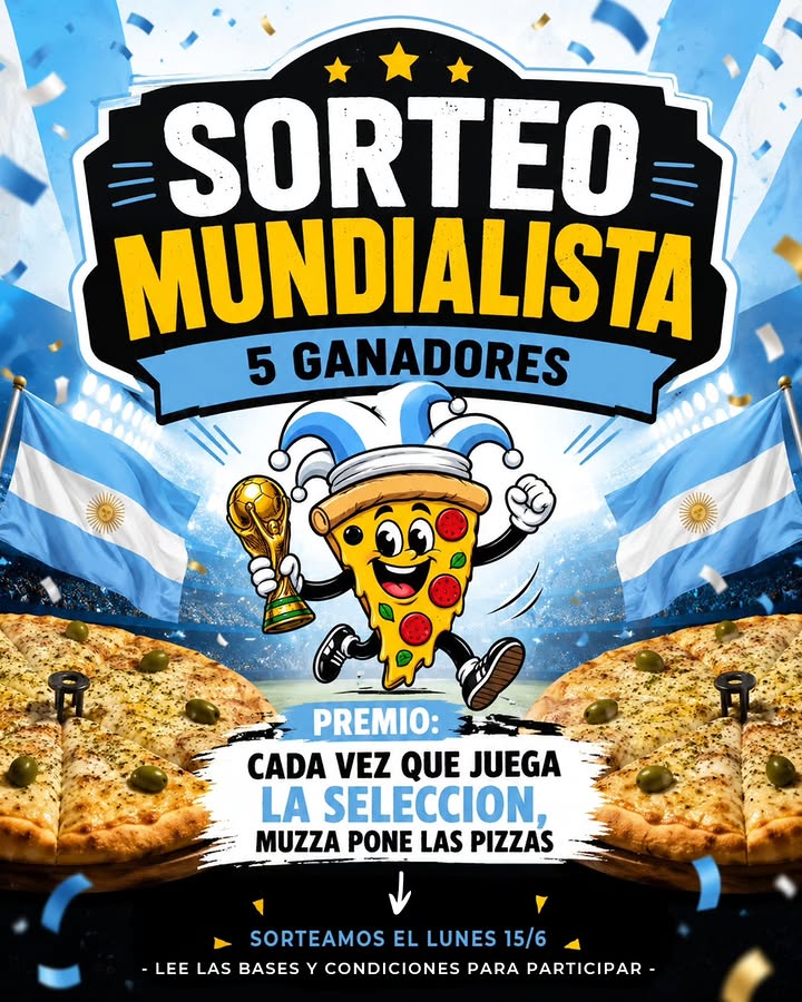 Imagen de 🍕🇦🇷 ¡SORTEO MUNDIALISTA EN ALTA MUZZA! 🇦🇷�