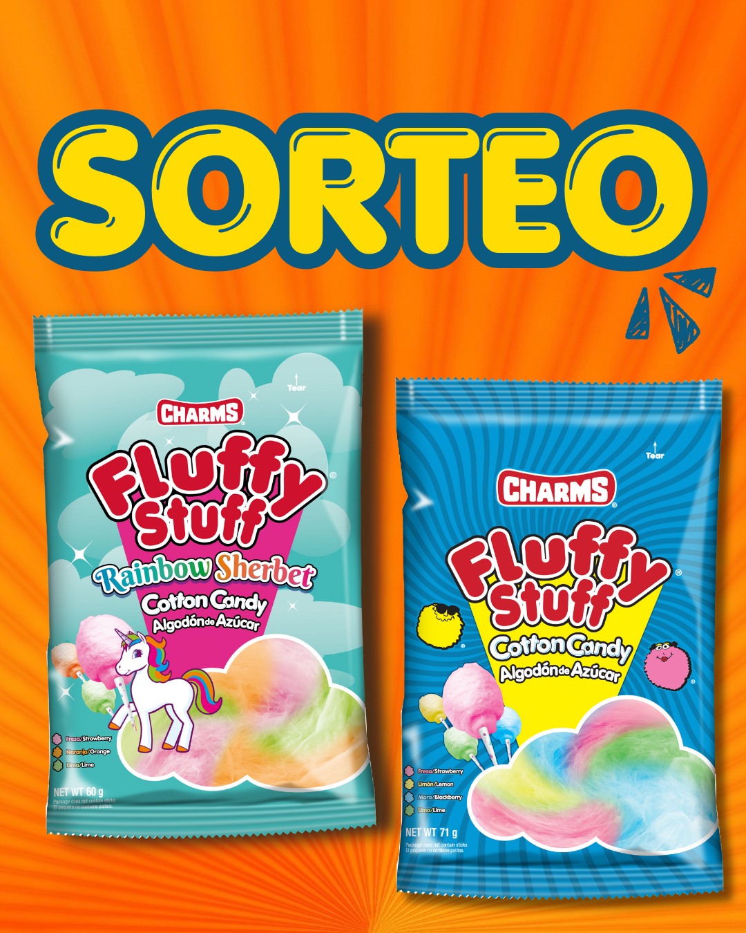 Imagen de 🆂🅾🆁🆃🅴🅾 1 bolsa Rainbow Sherbet de 60g+ 1 b