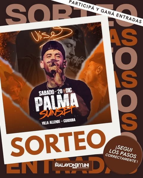 Imagen de SORTEO ✨ULISES BUENO ✨
Sábado 20 | 📍Palma Sunset (Vi