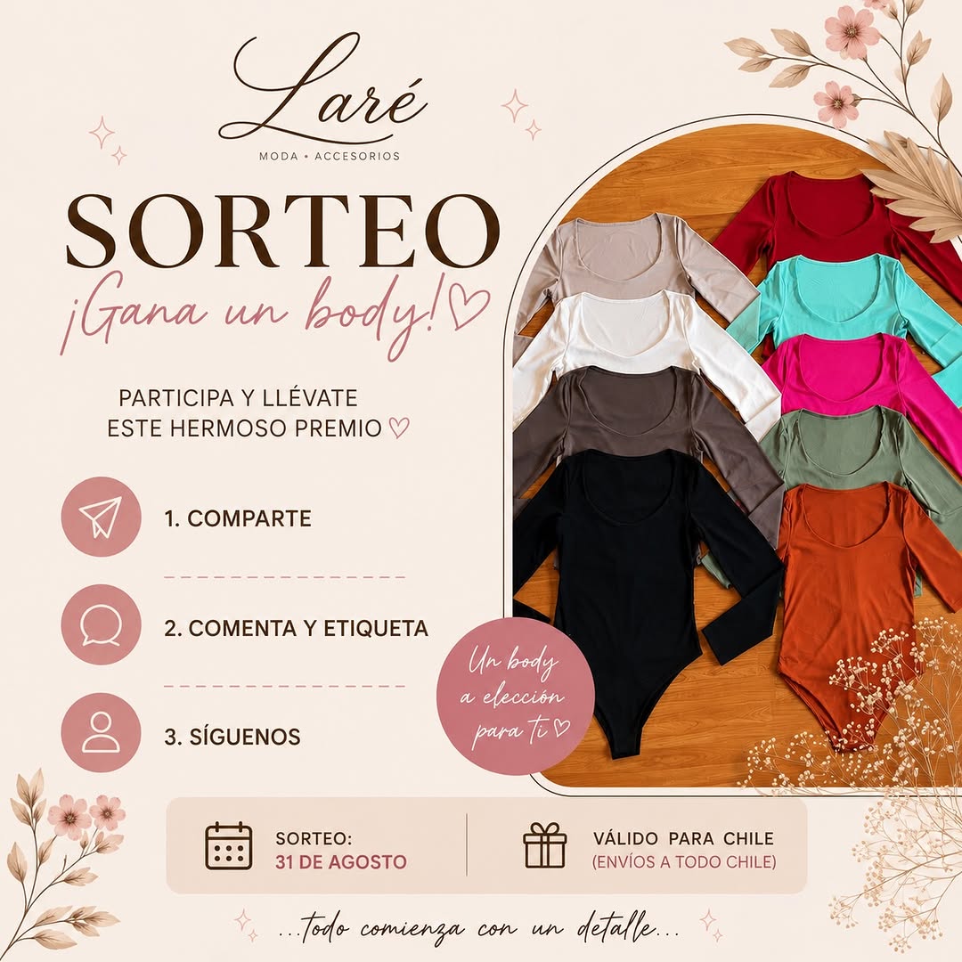 Imagen de 🎉🤎 ¡SORTEO 𝑳𝒂𝒓𝒆́! 🤎🎉

 ¡Ya somos 