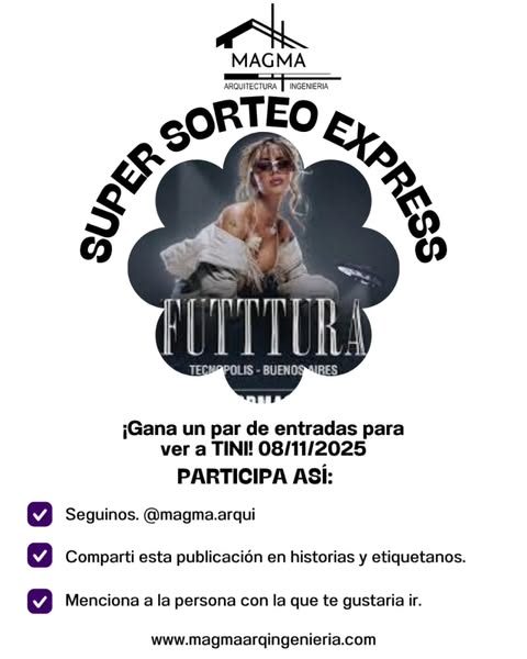 Imagen de 🎉 ¡SORTEO MAGMA ARQUITECTURA & INGENIERÍA! 🎉
Queremo