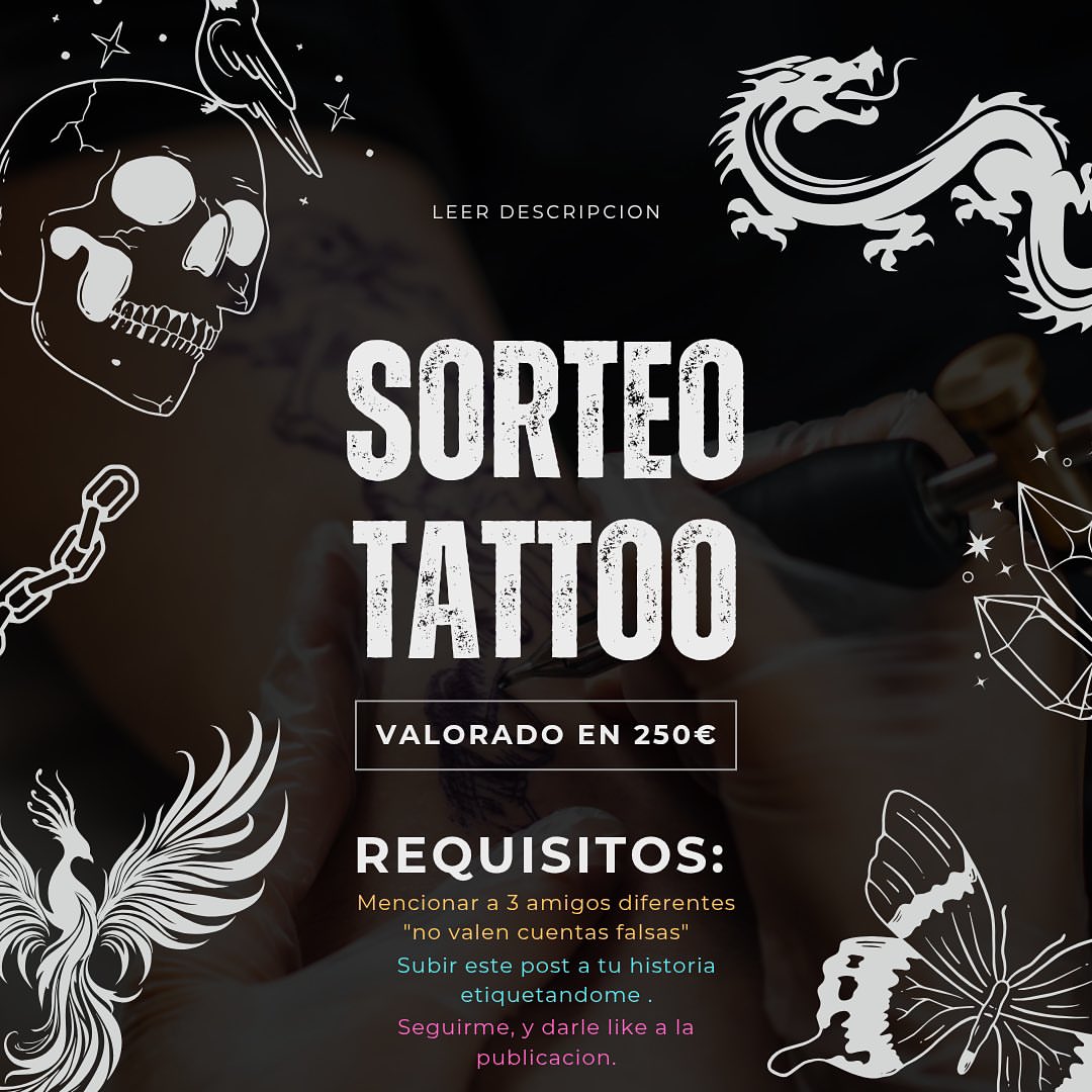 Imagen de SORTEO TATTOO VALORADO EN 250€
¿Como participar ?🔽

1: