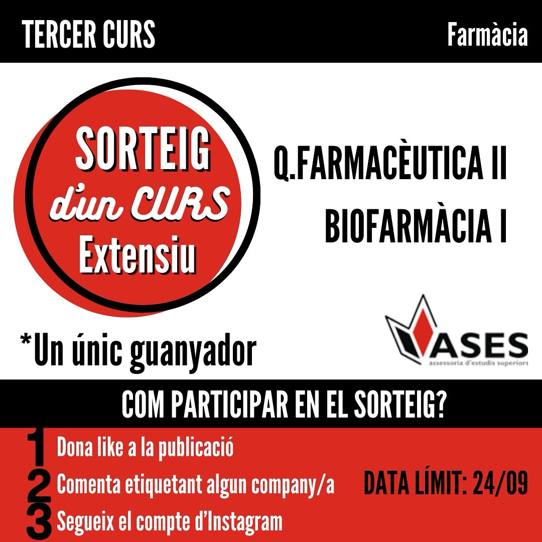 Imagen de SORTEIG D’UN CURS EXTENSIU!
Participa en el sorteig d’u