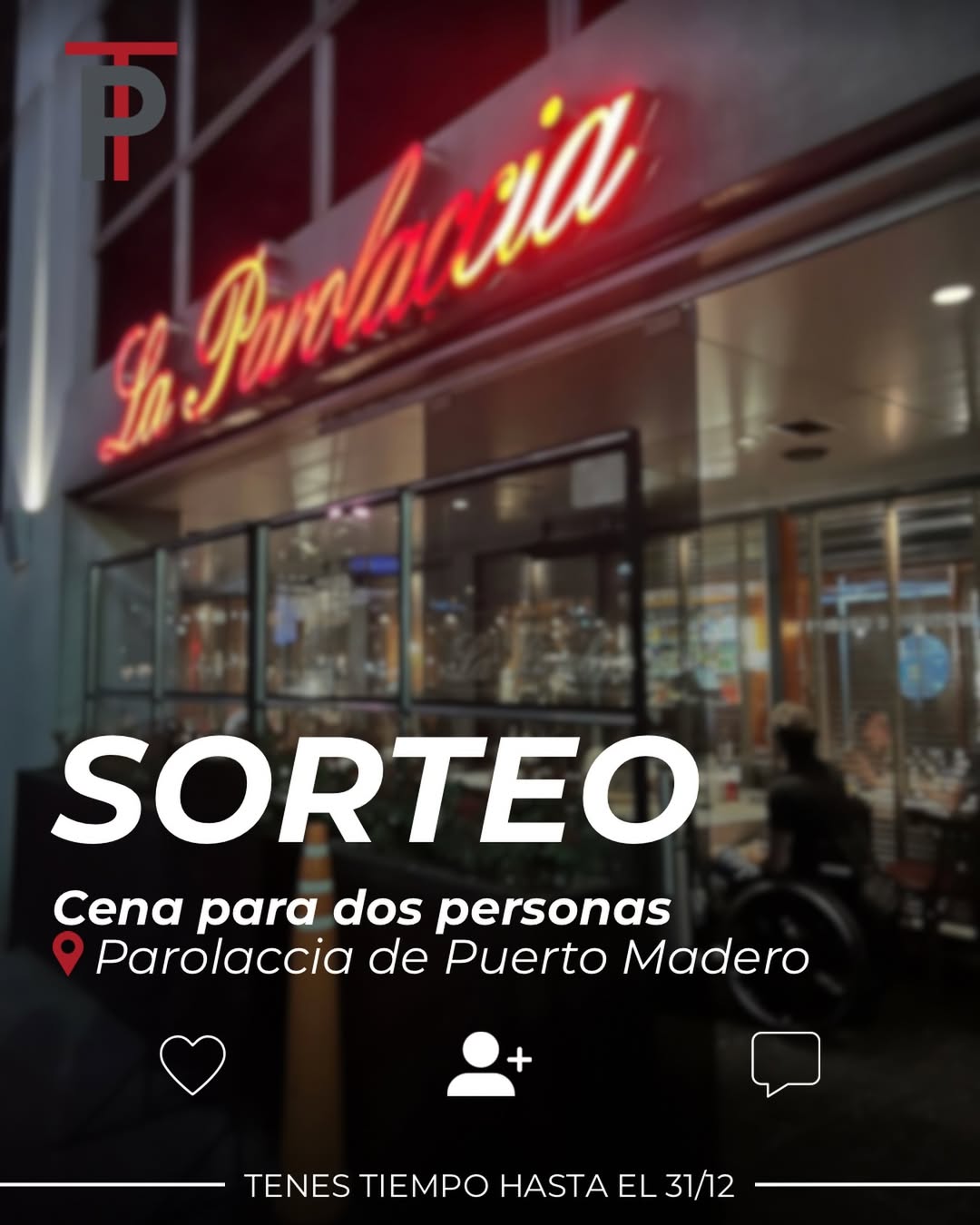 Imagen de 🌟SORTEO🌟
Cena para dos personas en 📍Parolaccia Puer