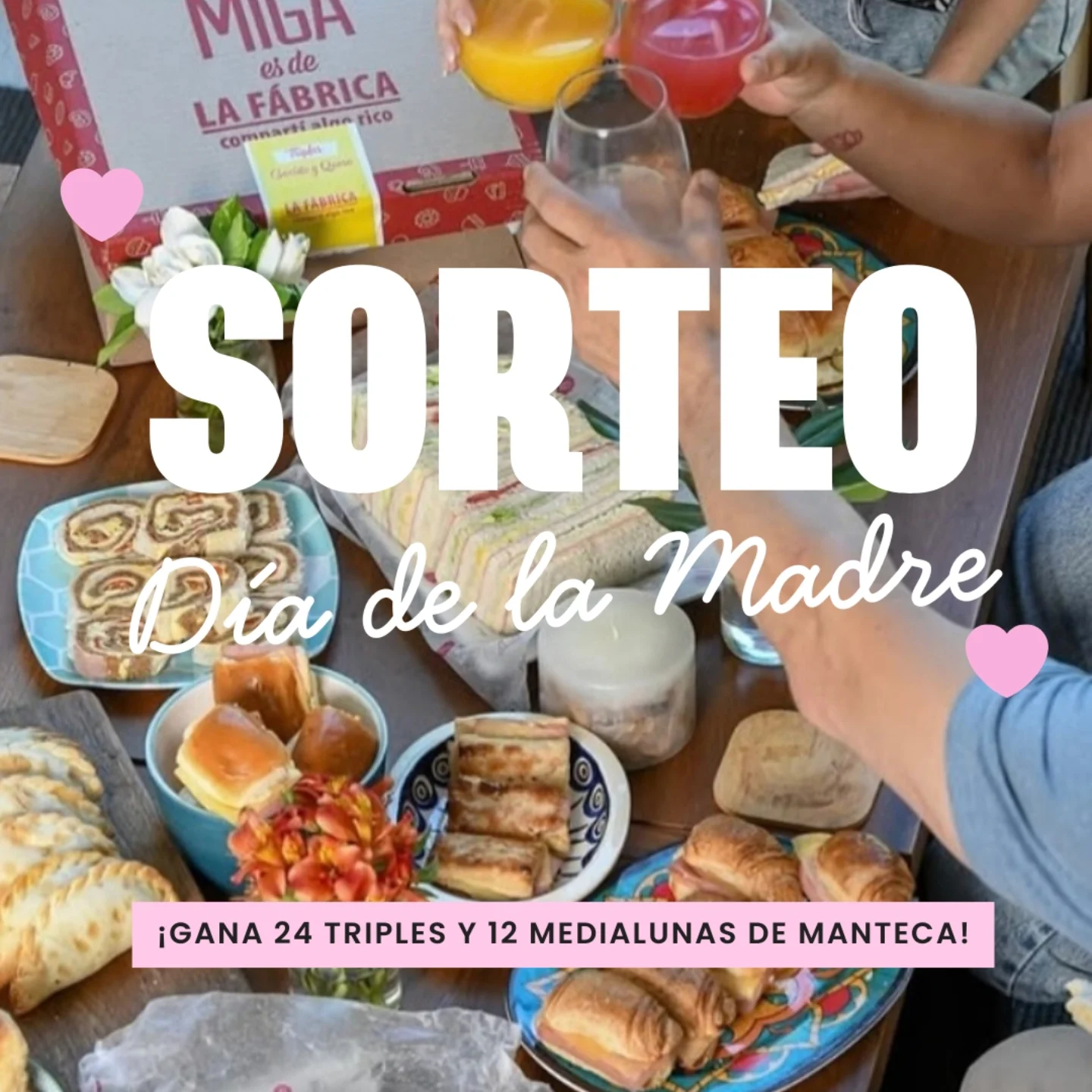 Imagen de SORTEO DIA DE LA MADRE!!
Gana 24 SANDWICHES TRIPLES (12 Tri