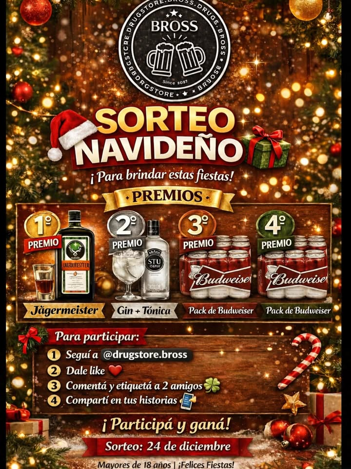 Imagen de 🎄✨ SORTEO NAVIDEÑO ✨🎄
¡Para brindar estas fiesta