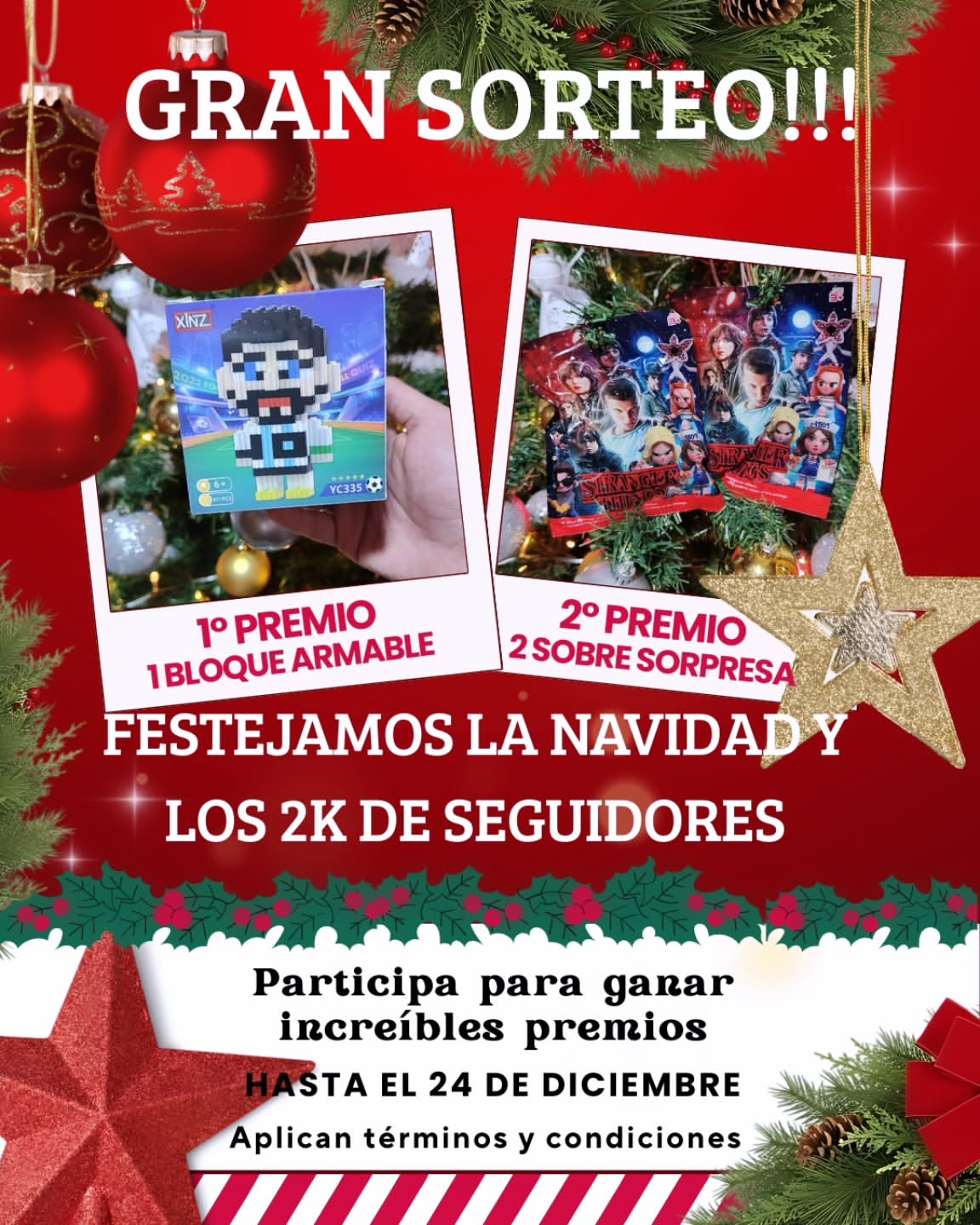 Imagen de 🎄✨ GRAN SORTEO NAVIDEÑO – 2K SEGUIDORES ✨🎄

Par