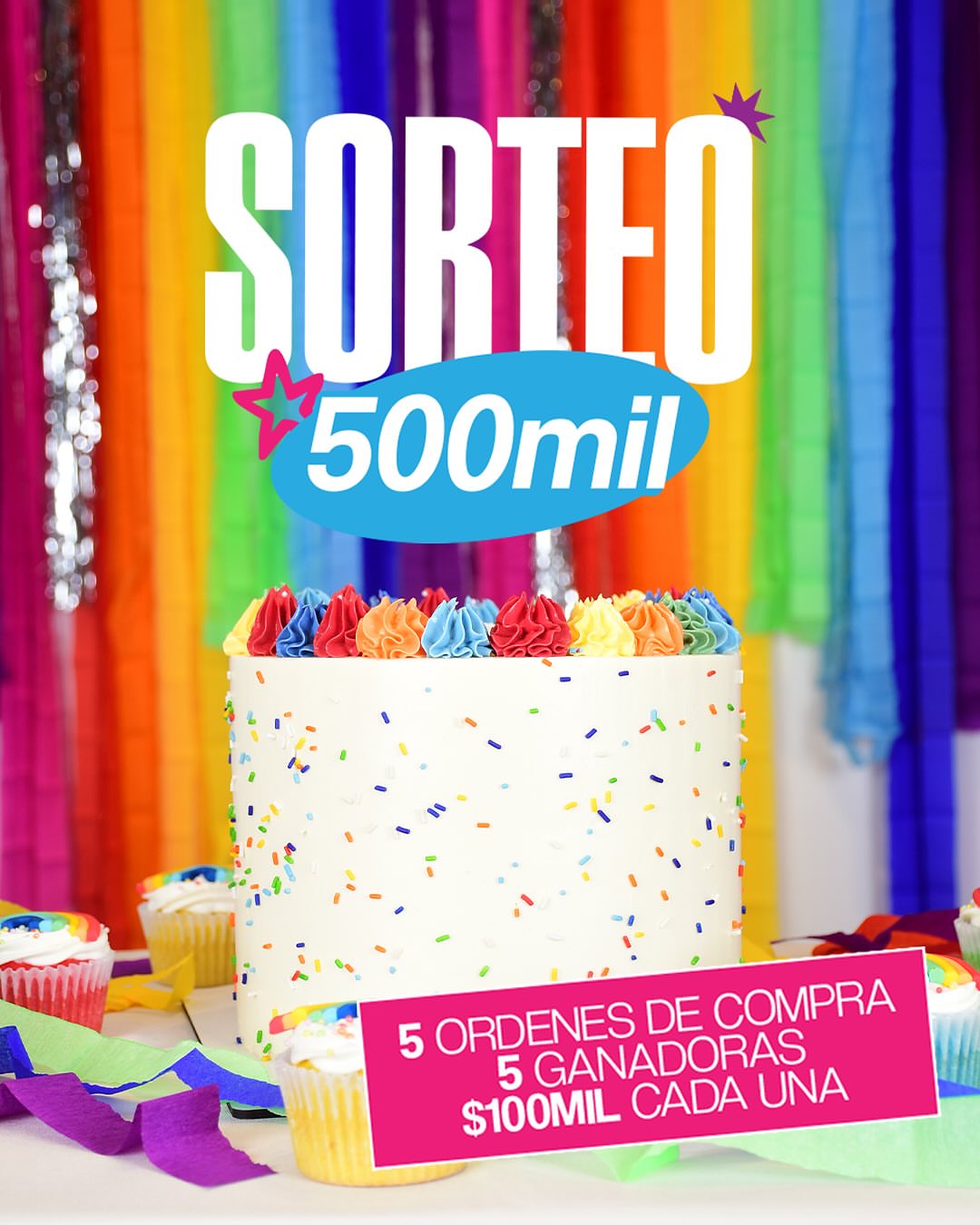 Imagen de SORTEO 500K 🥳
Premio: $500 MIL 💸 · 5 GANADORAS
1 orde