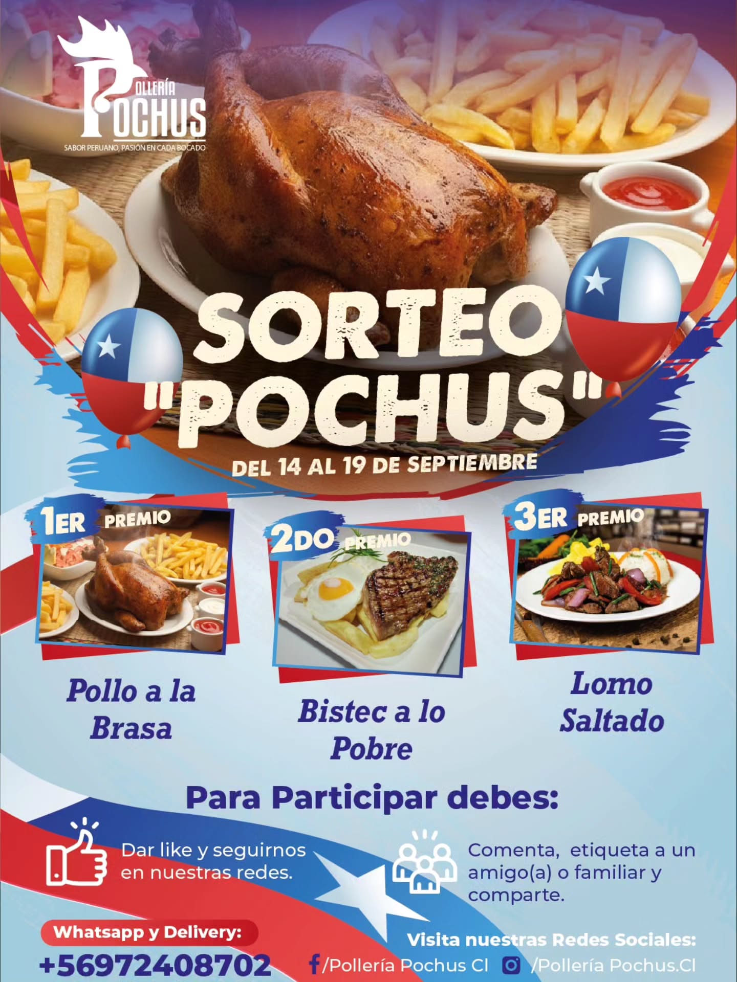 Imagen de 🎉 ¡Se viene el SORTEO POCHUS 🇨🇱🔥
Del 14 al 19