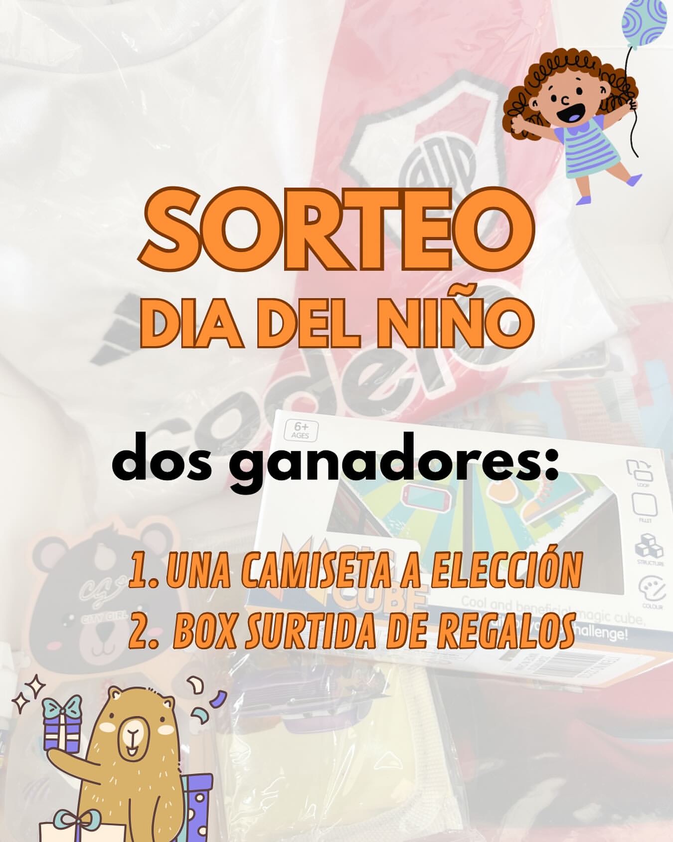 Imagen de ‼️SORTEO DÍA DEL NIÑO
🎁2 GANADORES
1. Camiseta de