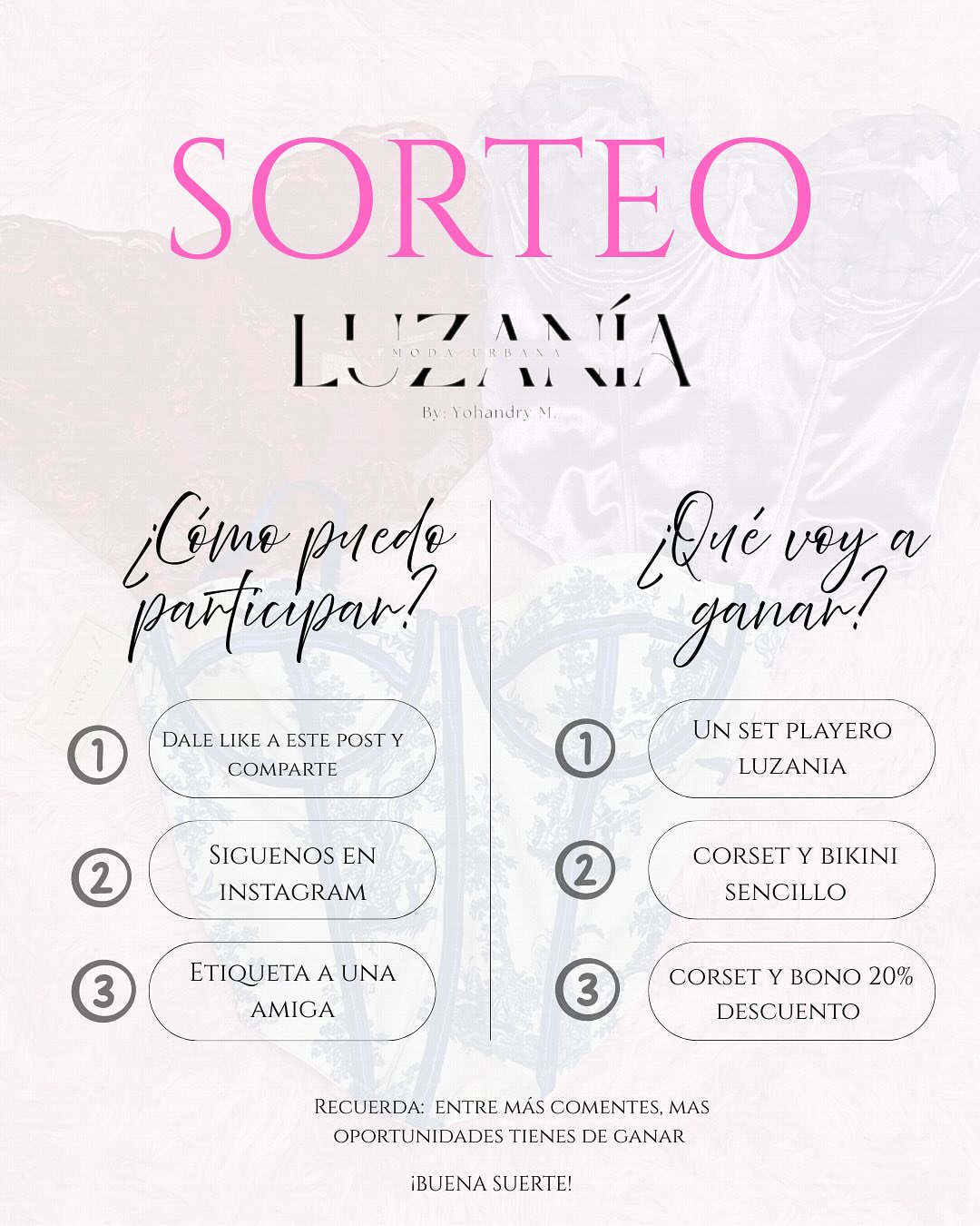 Imagen de ✨ ¡SORTEO ACTIVO! ✨
Luzanía quiere consentirte con pre