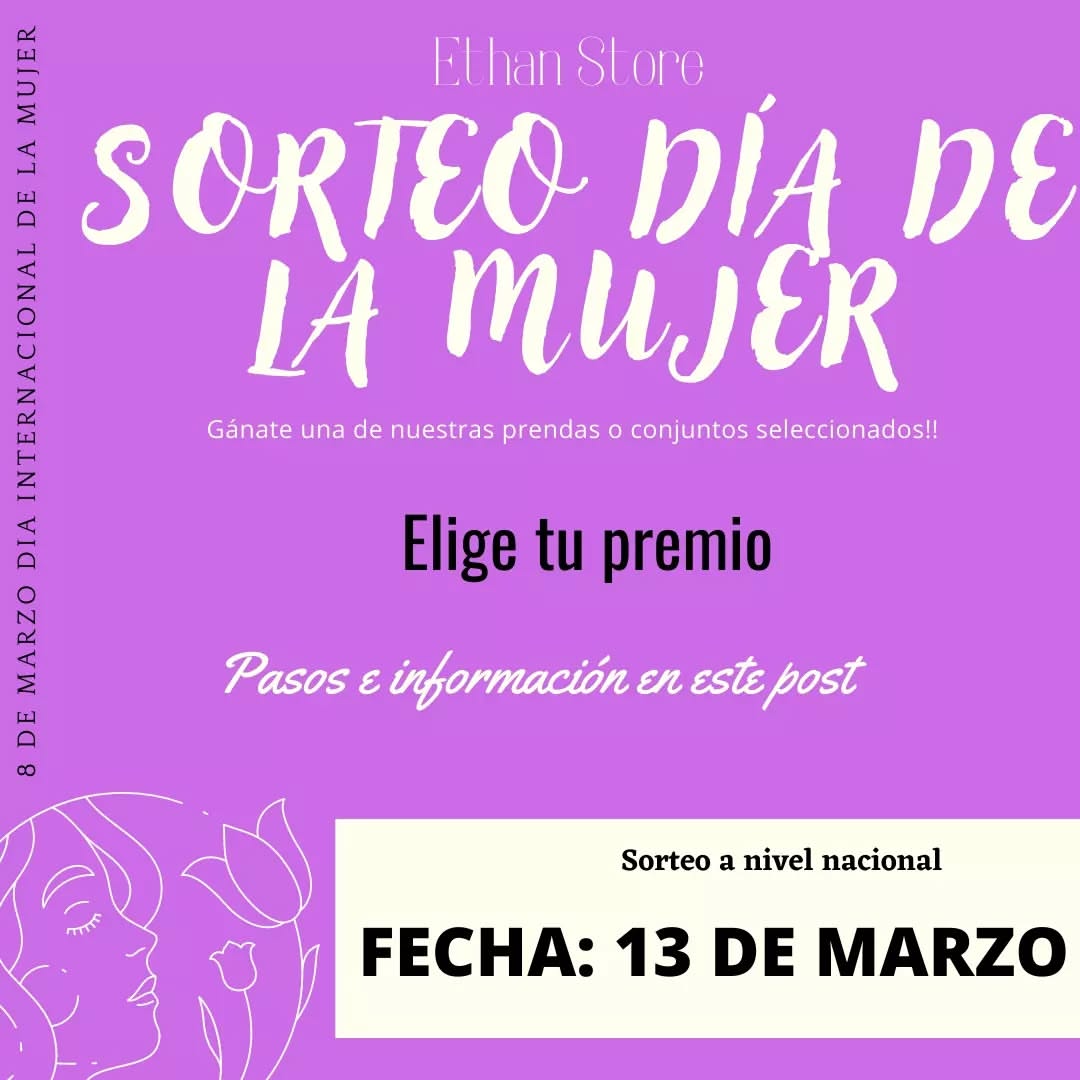 Imagen de Participa en nuestro sorteo por el día de la mujer 💫

Ti