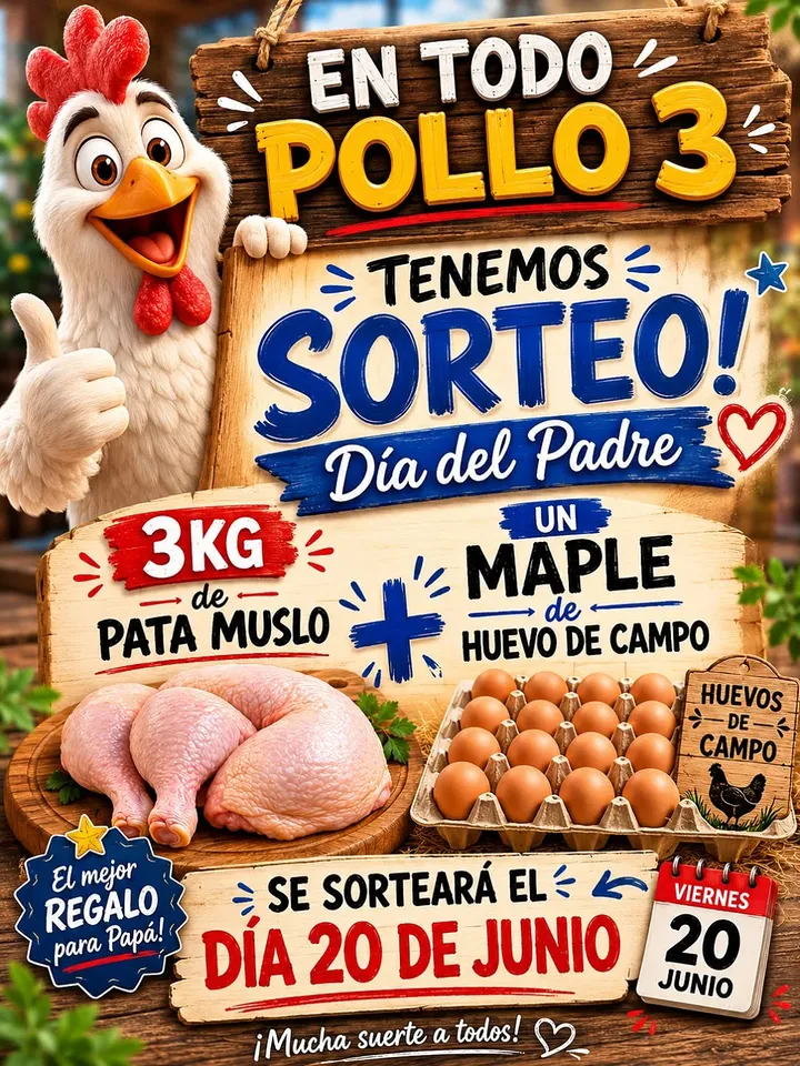 Imagen de Gente le traemos un Sorteo día del Padre, pasos a seguir.
D