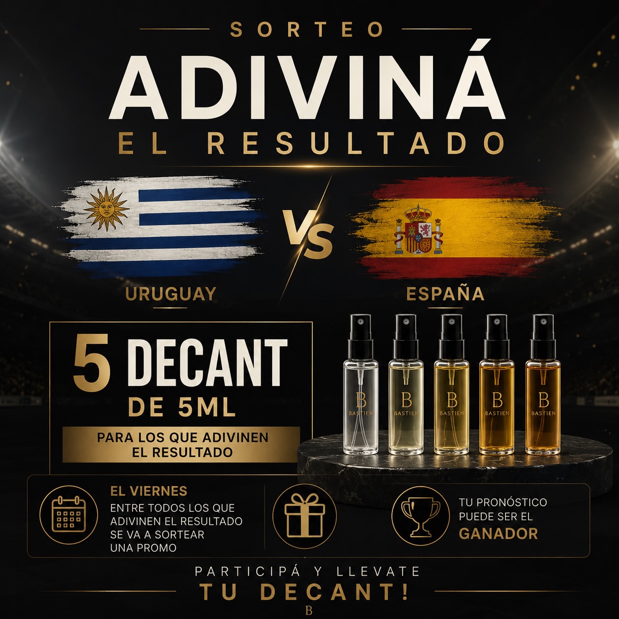 Imagen de 🎉 ¡SORTEO ESPECIAL! 🇺🇾⚽🇪🇸

¿Te animás a 