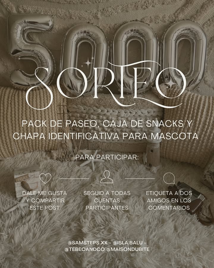 Imagen de 🐚 SORTEO 5.000 SEGUIDORES 🐚
Para celebrar que hemos ll