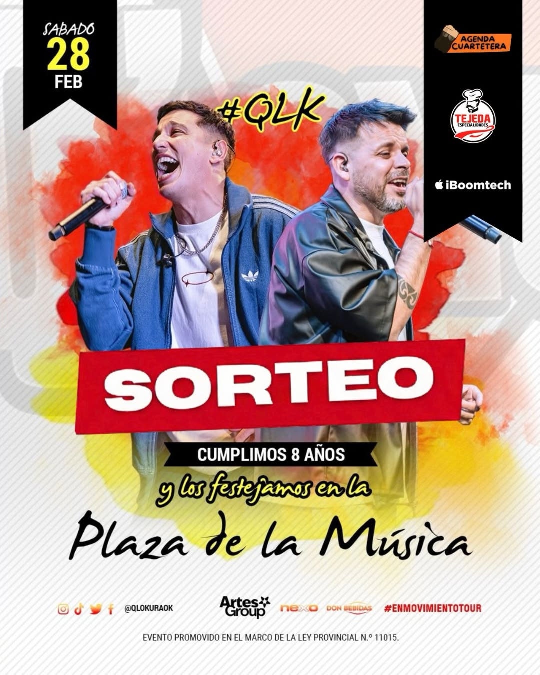 Imagen de ¡QLOKURA DE SORTEO! 

Este sábado @qlokuraok festeja sus 8