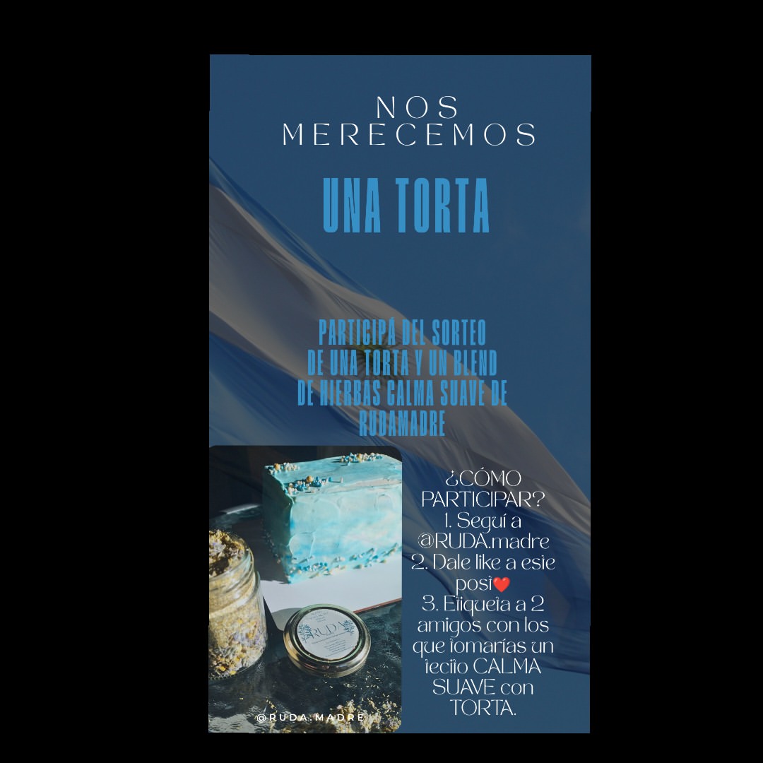 Imagen de SORTEO RUDA🌿
🇦🇷TORTA -CALMA SUAVE🇦🇷
SORTEAMO