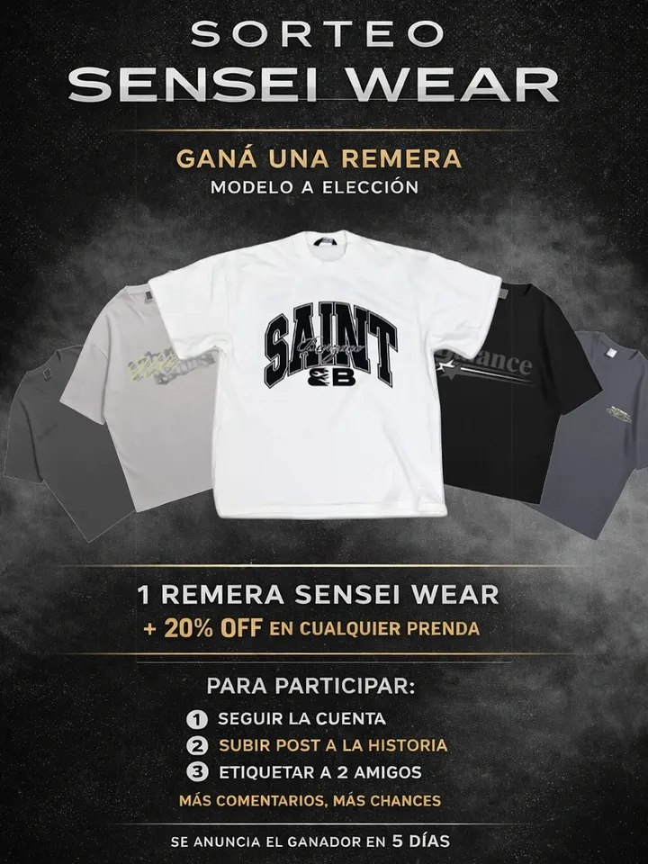 Imagen de 🎁 SORTEO SENSEI WEAR

Ganate una remera a elección.

Par