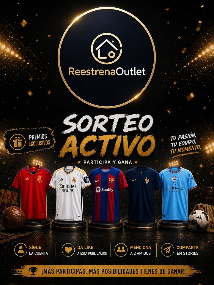 Imagen de 1️⃣ SÍGUENOS en @ReestrenaOutlet.
2️⃣ DA LIKE a est