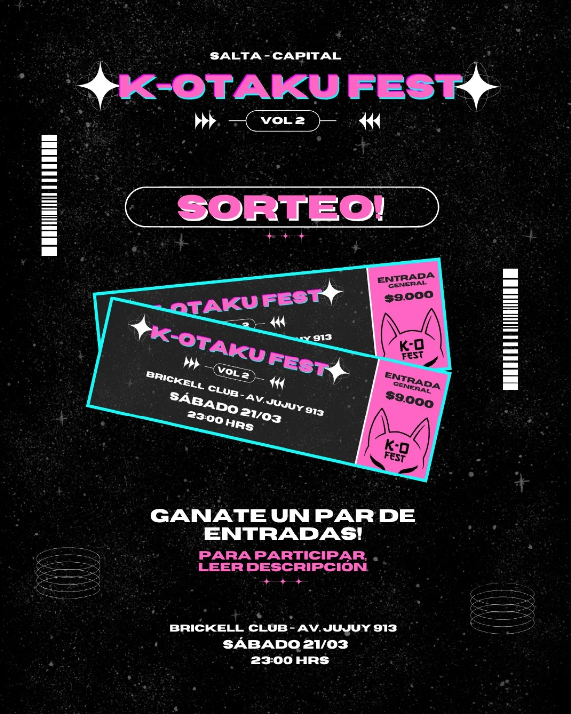 Imagen de Queres ganarte un par de entradas? 

•Seguinos en esta cue