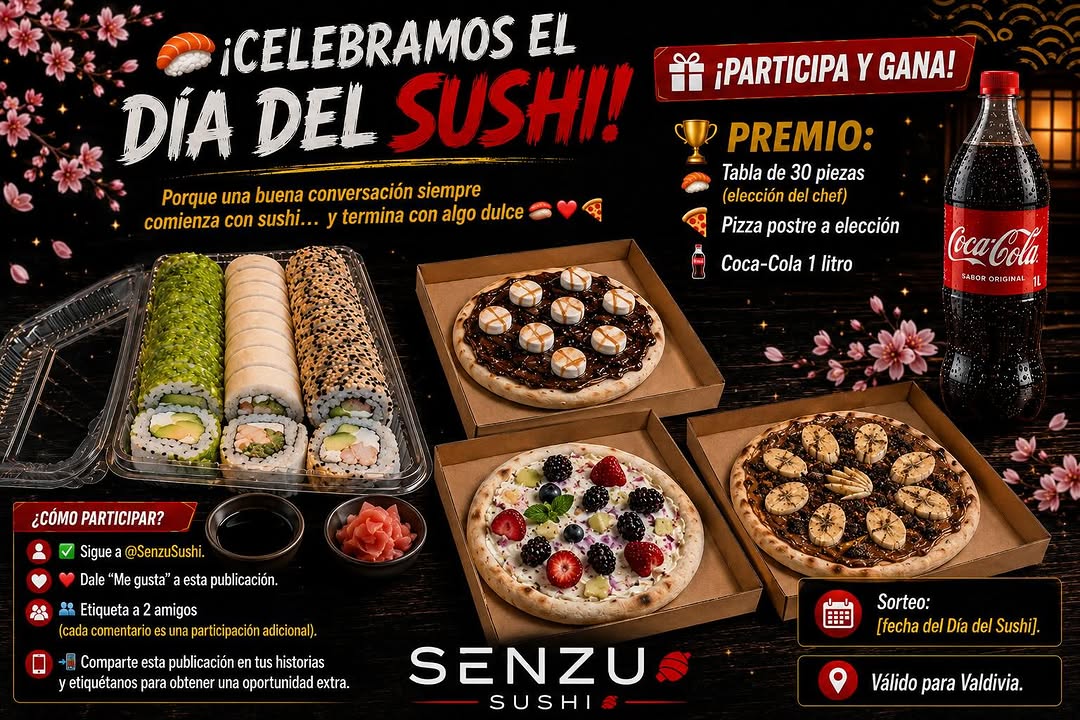 Imagen de 🍣🎉 ¡CELEBRAMOS EL DÍA DEL SUSHI EN VALDIVIA! 🎉