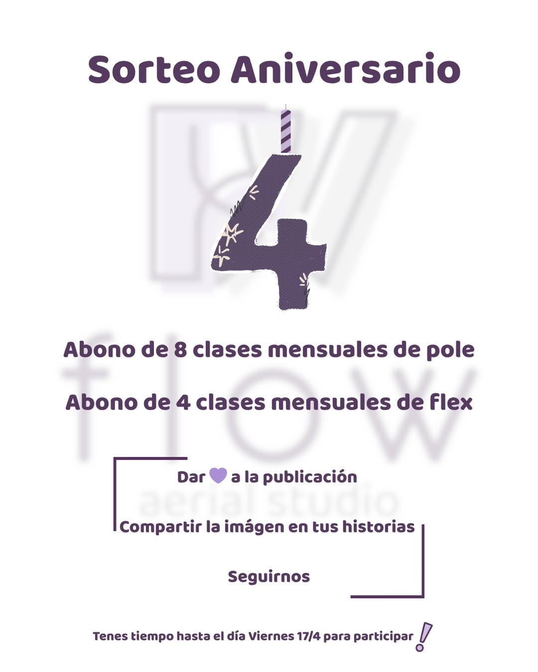 Imagen de Cumplimos 4 años y queremos festejarlo! 
Vamos a sortear 2 